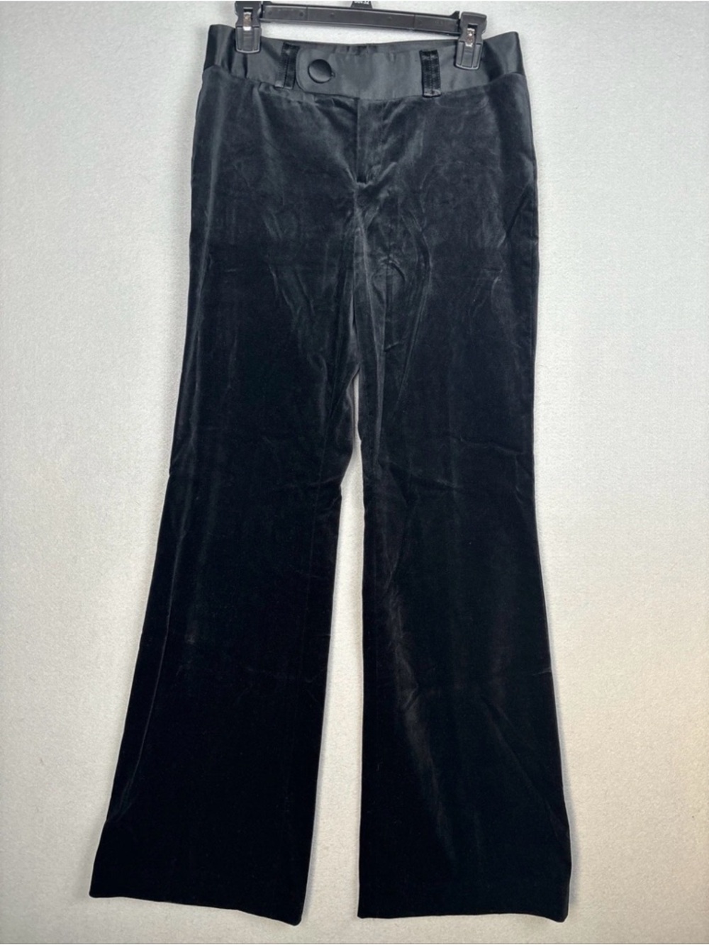 Banana Republic-0-Black Velvet Flared Pants
